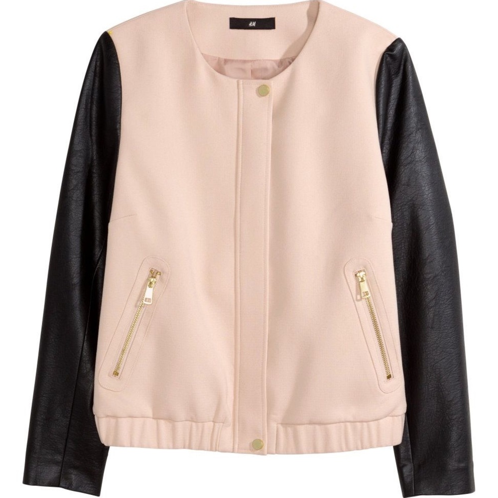 H&M Pink/Leather Bomber Jacket 💖